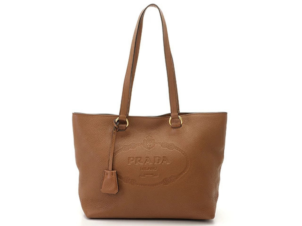 Prada Tote Tessuto Saffiano bag brown leather